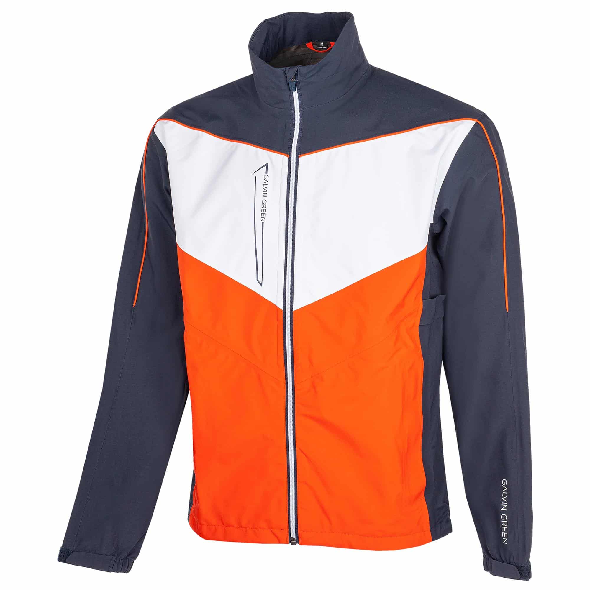 Galvin Green Armstrong Paclite Gore-Tex Mens Waterproof Golf Jacket Navy/Orange/White